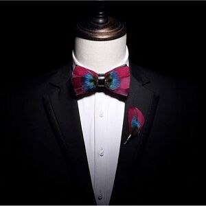 THE EZRA - FEATHER BOW TIE